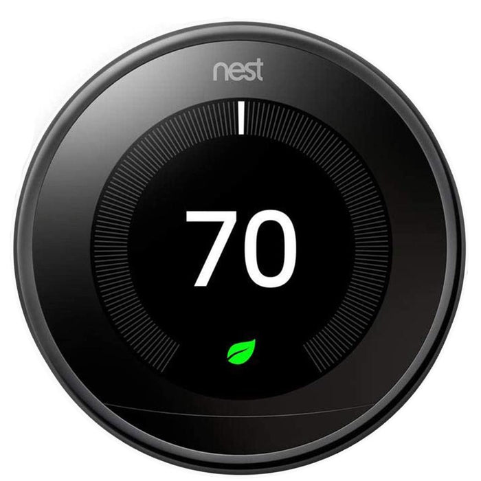 Google Nest Learning Smart Thermostat Gen3 Mirror Black T3018US Essential Kit