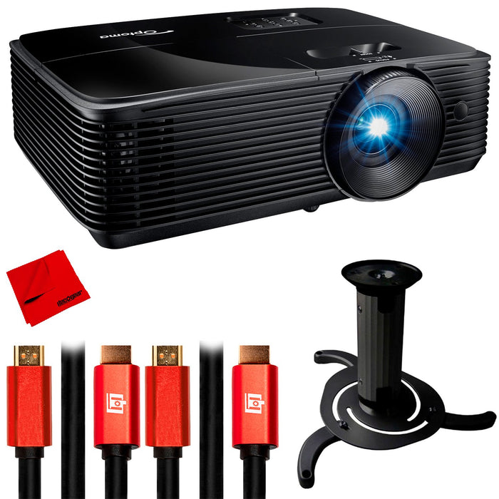Optoma HD146X Home Theater Projector for Movies & Gaming with Ceiling Mount Bundle