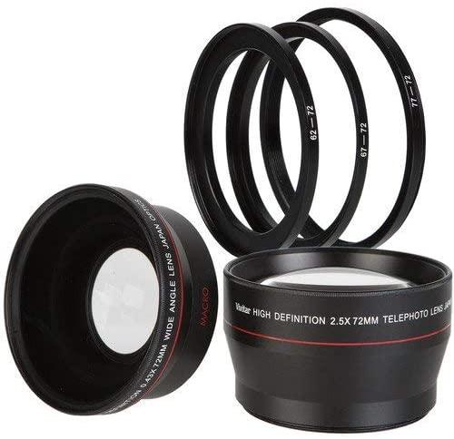Vivitar 72MM Telephoto and Wide Angle Lens Adapter Kit