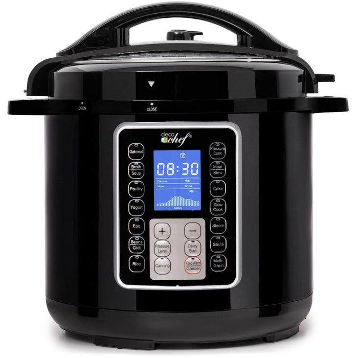 Deco Chef 6 QT 10-in-1 Pressure and Slow Cooker -  Multi-Mode Cooking with Accessories