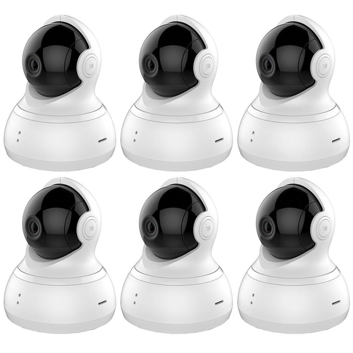 YI Dome Camera 1080p HD Wireless IP Night Vision Security System White 6 Pack
