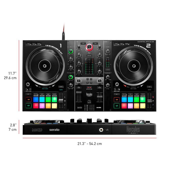 Hercules DJControl Inpulse 500 DJ Controller for Serato DJ Lite and DJUCED