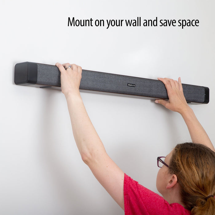 Deco Gear 60W 2.0 Channel Soundbar with Built-in Dual Subwoofers and Four 2.5" Drivers