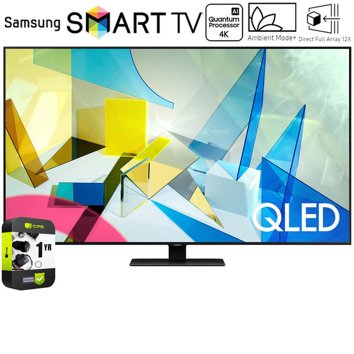 Samsung QN55Q80TA 55-inch Class Q80T QLED 4K UHD HDR Smart TV (2020) w/ Warranty Bundle