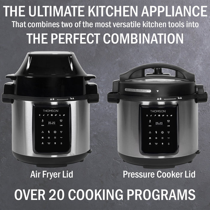 Thomson 9-in-1 Pressure, Slow Cooker, Air Fryer and More, with 6.5 QT Capacity