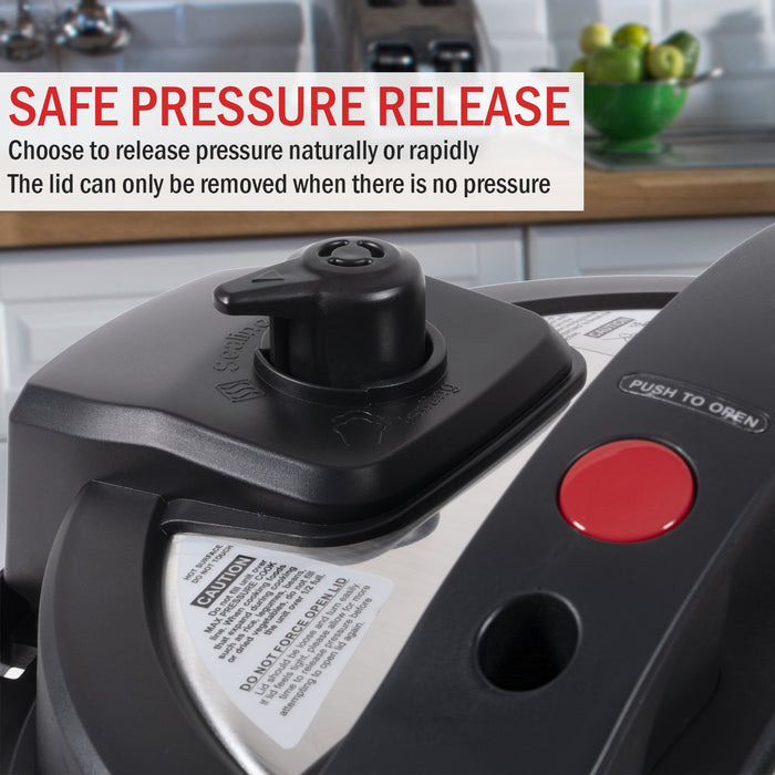 Thomson 9-in-1 Pressure, Slow Cooker, Air Fryer and More, with 6.5 QT Capacity
