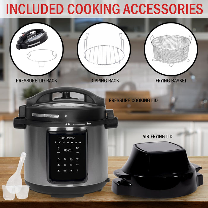 9-in-1 Pressure, Slow Cooker, Air Fryer and More, with 6.5 QT