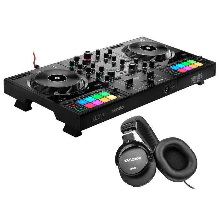 Hercules DJControl Inpulse 500 DJ Controller with Tascam Monitoring Headphones
