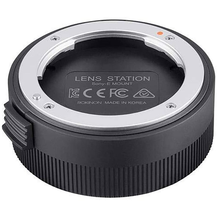 Rokinon 50mm F1.4 AF FE Full Frame Lens for Sony E-Mount Mirrorless +Lens Station Bundle