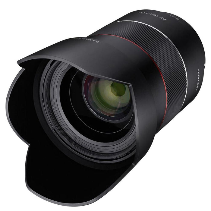 Rokinon AF 35mm f/1.4 Auto Focus Full Frame Lens for Sony E Mount +Lens Station Bundle