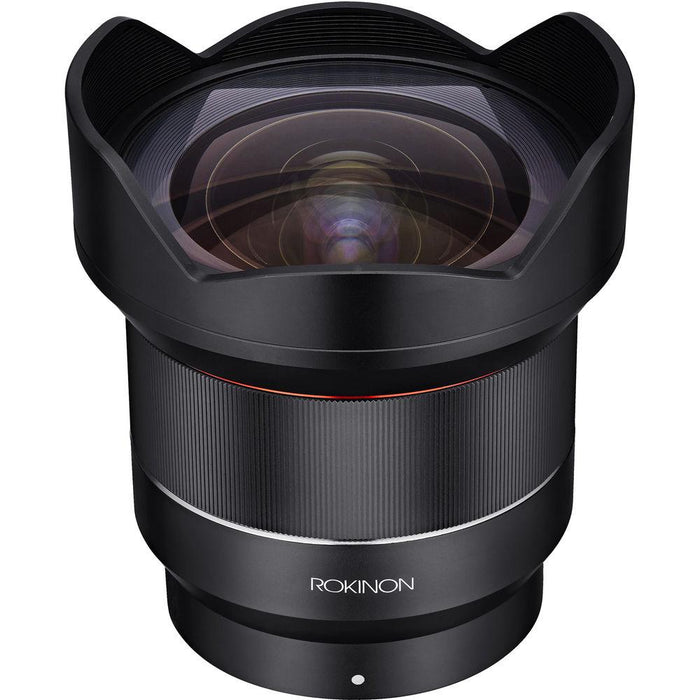 Rokinon 14mm F2.8 AF Wide Angle, Full Frame Lens for Sony E Mount +Lens Station Bundle