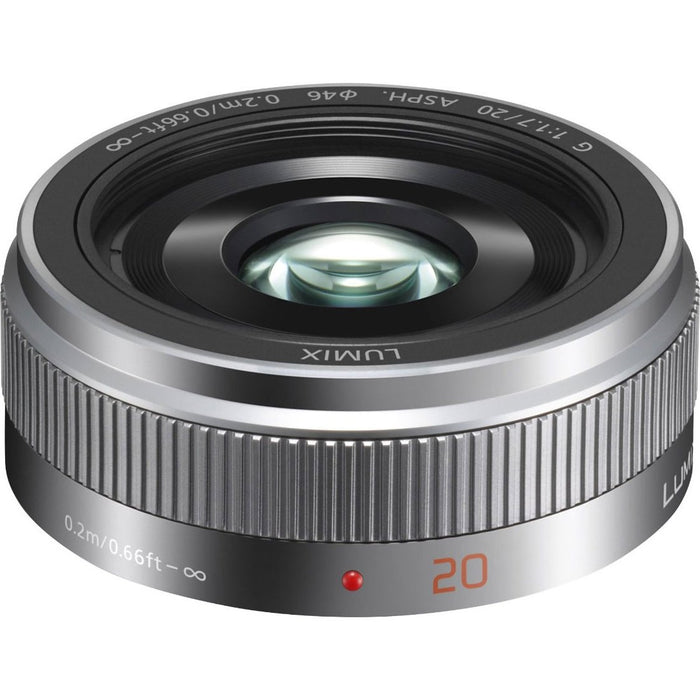 Panasonic LUMIX H-H020AS G 20mm / F1.7 II ASPH. Silver Lens for MFT Mount - Renewed