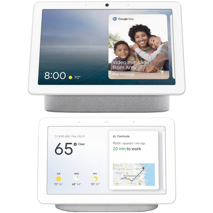 Google Nest Hub Max Smart Display with Google Assistant (Chalk ) + Home Hub (Charcoal)