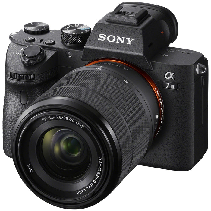 Sony a7 III Mirrorless 4K Camera Full Frame 2 Lens Kit 28-70mm + 50mm + Case Bundle