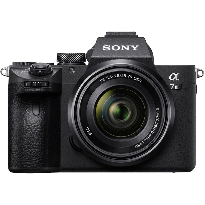 Sony a7 III Mirrorless Camera Full Frame 28-70mm F3.5-5.6 OSS Lens Kit + Case Bundle