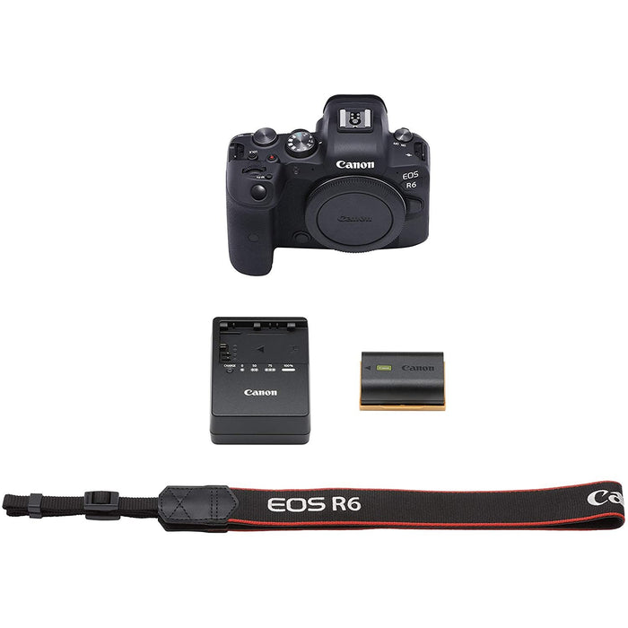 Canon EOS R6 Full Frame Mirrorless Camera Body w/ CMOS Sensor IBIS & 4K Video 4082C002