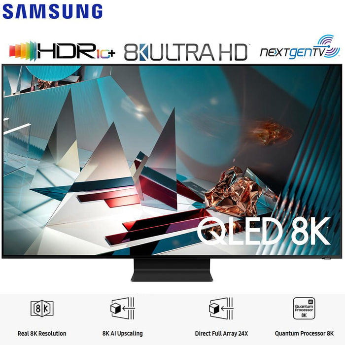 Samsung QN65Q800TA 65" Q800T QLED 8K UHD HDR Smart TV (2020 Model) - (Renewed)