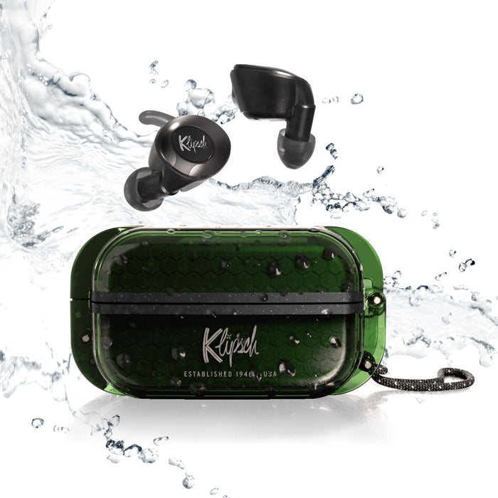 Klipsch T5 II True Wireless Sport Headphones, Green - (1069029)