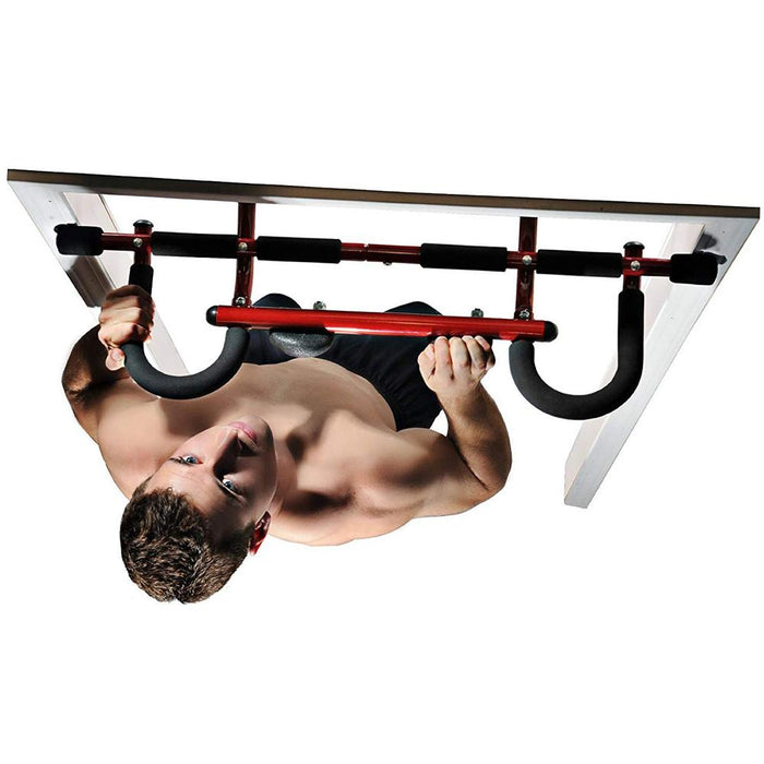Stamina Door Gyms Pull-Up Bar w/ Deco Gear Home Gym 7-Piece Fitness Kit