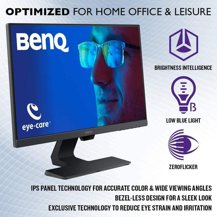 BenQ 24 Inch Monitor with 1080p, IPS Panel & Eye-Care Technology (GW2480) - Open Box