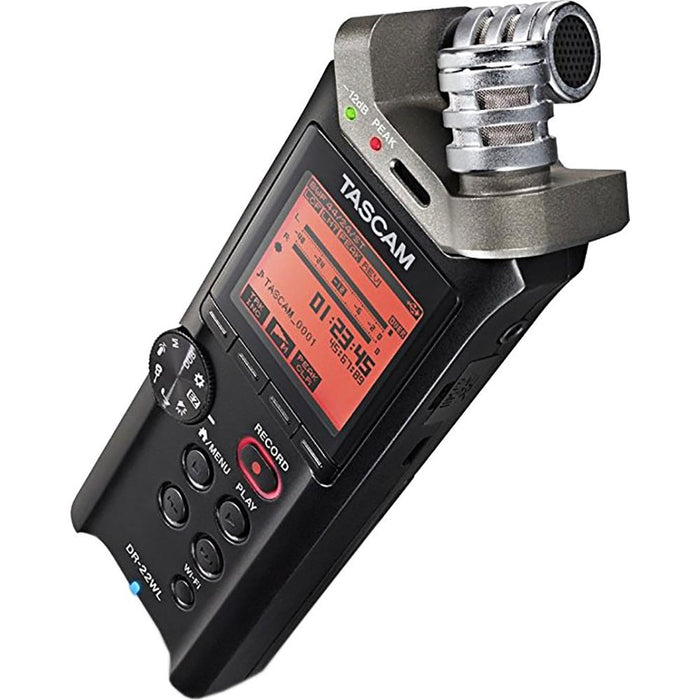 Tascam DR-22WL Portable Handheld Recorder with WiFi & Cardioid Stereo Microphones