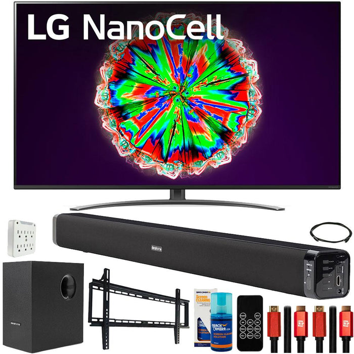 LG 55NANO81ANA 55" Nano 8 4K TV AI ThinQ (2020) with Deco Gear Home Theater Bundle