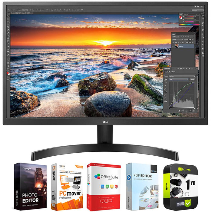 LG 27" UHD 3840x2160 IPS HDR10 Monitor with FreeSync+Warranty & Software Bundle