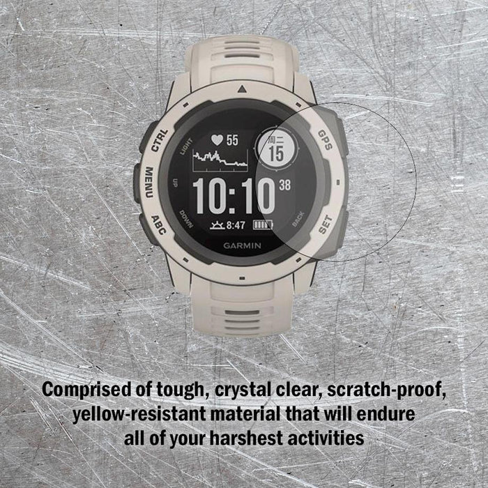 Garmin Instinct Solar GPS Smartwatch - Flame Red (010-02293-21) w/ 2x Screen Protectors