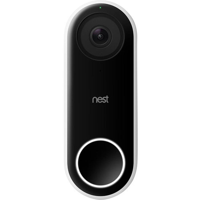 Google Nest Learning Smart Thermostat 3rd Gen Mirror Black T3018US + Hello Video Doorbell