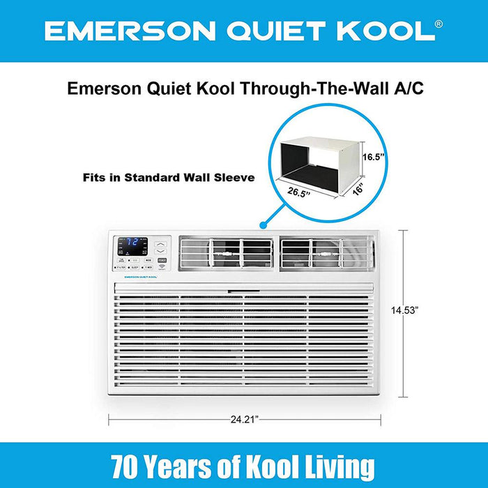 Emerson Quiet Kool EATC10RSE2T 230V 10,000 BTU Smart Through-The-Wall Air Conditioner