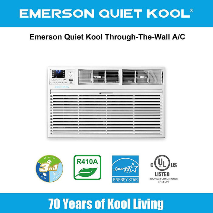 Emerson Quiet Cool EQK 8000 BTU Through-The-Wall Smart Air Conditioner - EATC12RSE1T