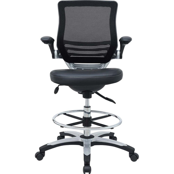Modway EEI-211-BLK Edge Drafting Office Chair For Standing Desks, Black Vinyl