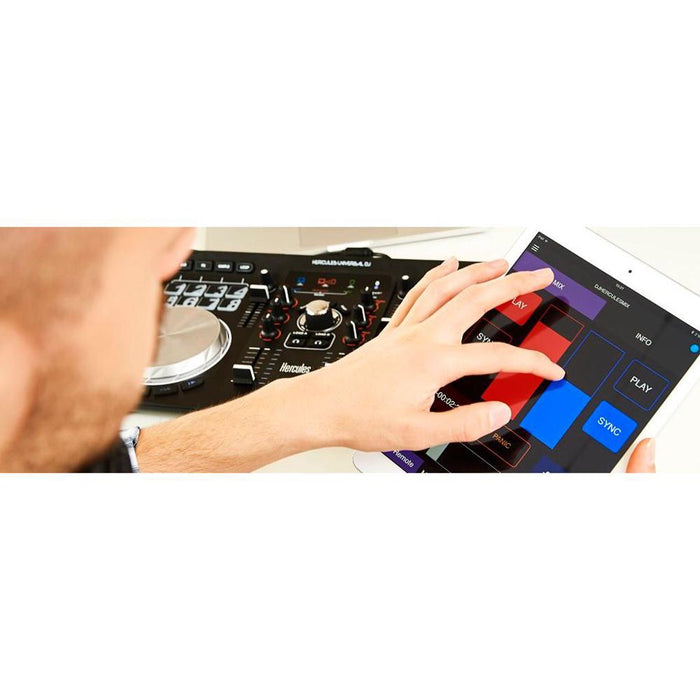 Hercules Universal 2-Channel Bluetooth DJ Controller w/ Bytech Headphones