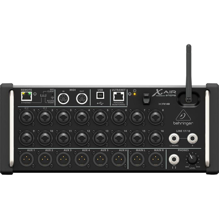 Behringer 18ch 12-Bus Digital Mixer for Tablets with Wifi with Headphones Bundle