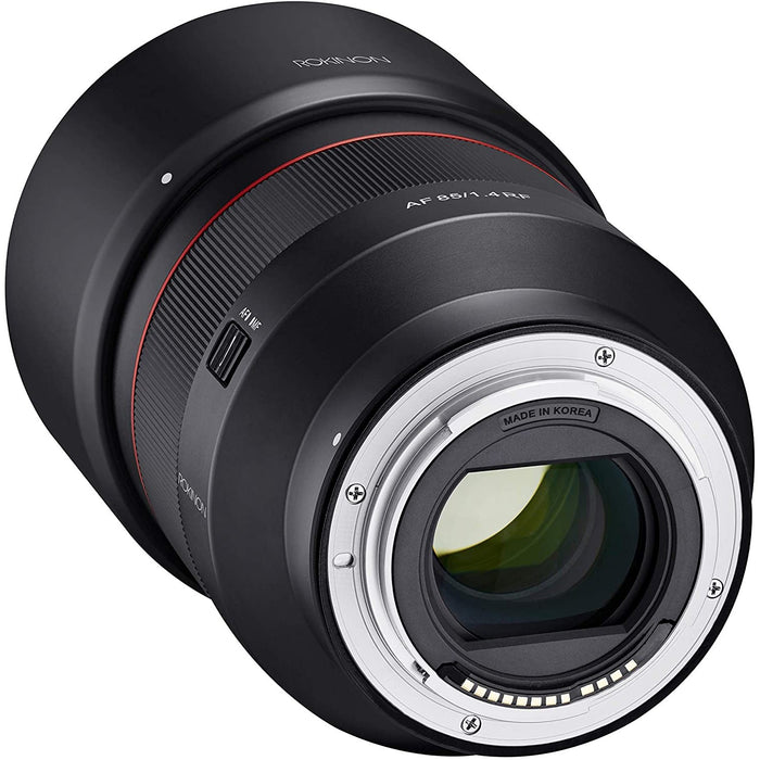 Rokinon AF 85mm F1.4 Full Frame Telephoto Lens for Canon RF Mount Mirrorless IO85AF-RF