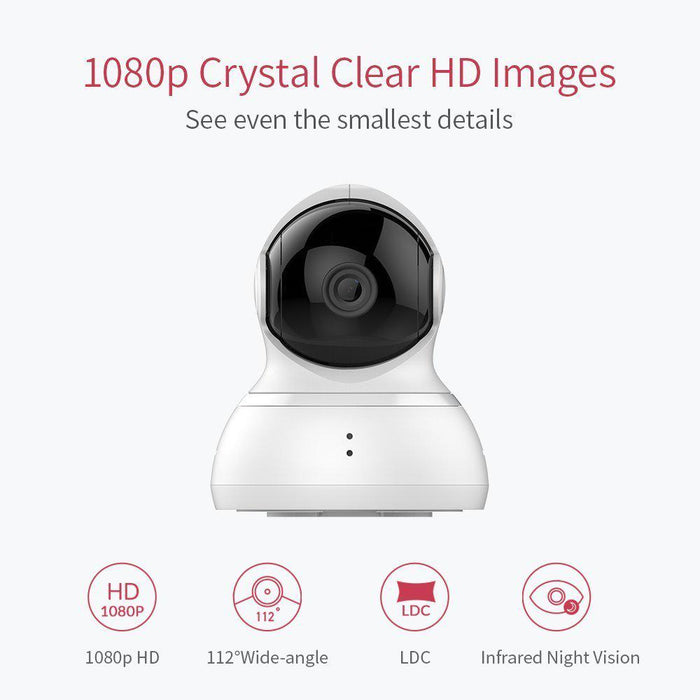 YI Dome Camera 1080p HD Wireless IP Night Vision Security System, White - Open Box