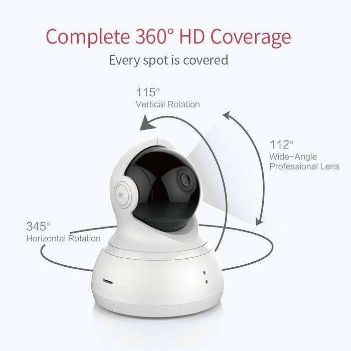 YI Dome Camera 1080p HD Wireless IP Night Vision Security System, White - Open Box