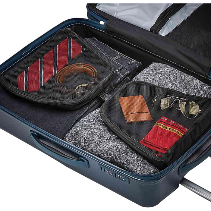 Samsonite Cerene Hardside Luggage  25" Checked Medium with Spinner Wheels, Blue