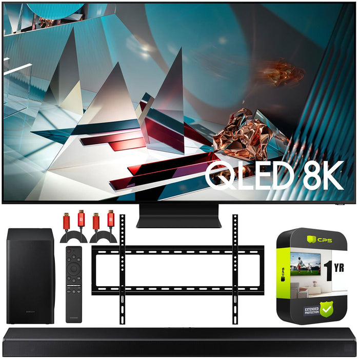 Samsung QN82Q800TA 82" QLED 8K UHD Smart TV 2020 + 5.1ch Soundbar HW-Q60T Bundle