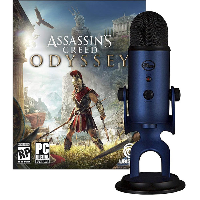 BLUE MICROPHONES Midnight Blue Yeti w/ Assassin's Creed Odyssey Bundle - Open Box