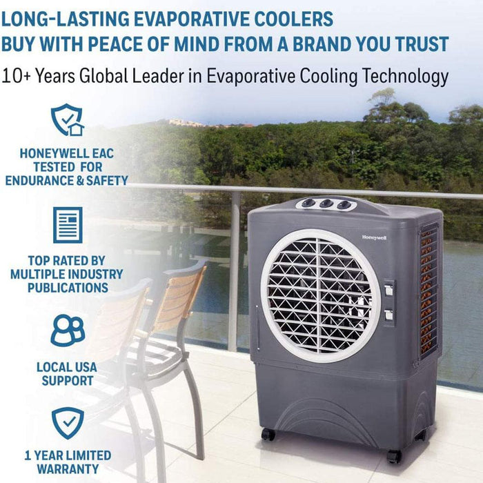 Honeywell 1062 CFM Indoor-Outdoor Portable Evaporative Air Cooler - Open Box