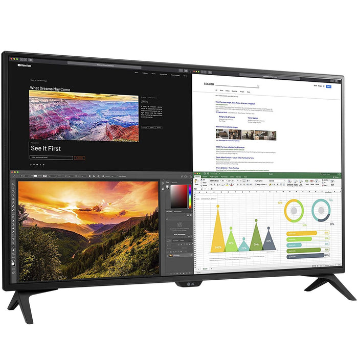 LG 43UN700T-B 43" 4K 3840x2160 IPS HDR 10 Monitor with Deco Gear Gaming Bundle