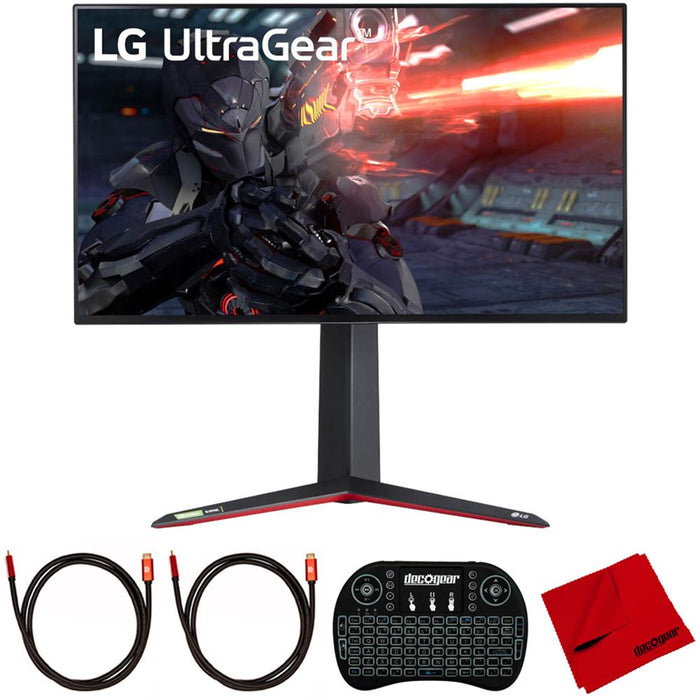 LG 27" UltraGear 4K UHD Nano IPS 1ms 144Hz G-Sync Gaming Monitor+Keyboard Bundle