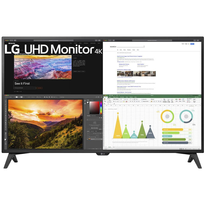 LG 43UN700T-B 43" 4K UHD 3840x2160 IPS USB-C HDR 10 Monitor w/ Accessories Bundle