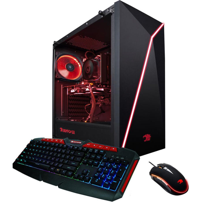 iBUYPOWER Slate 134A Gaming Desktop Computer with USB Keyboard and Mouse