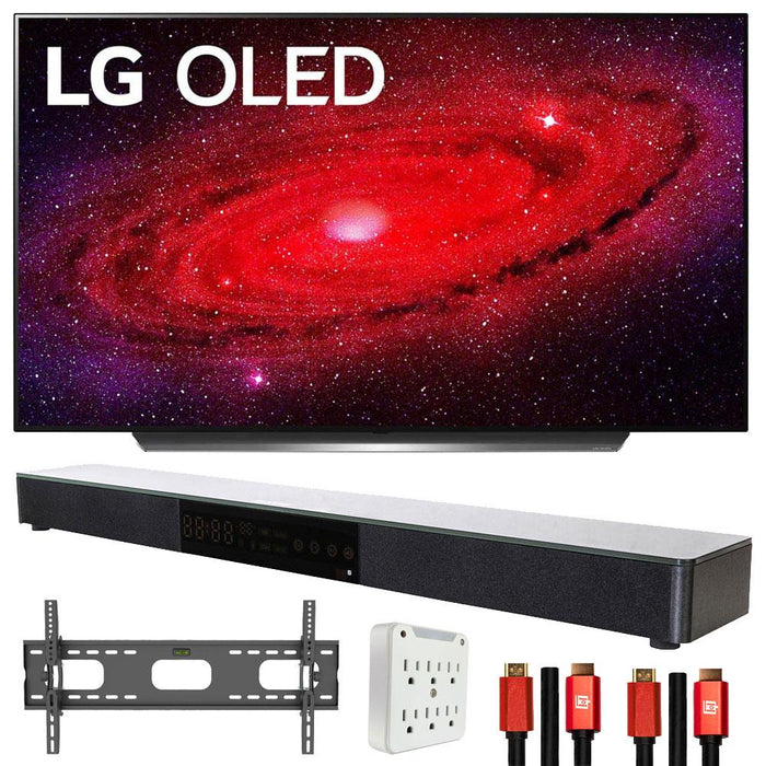 LG OLED48CXPUB 48" CX 4K OLED TV AI ThinQ (2020) with Deco Gear Soundbar Bundle
