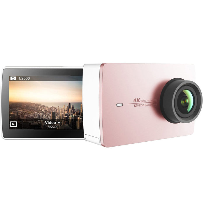 YI 4K Action Camera Rose Gold + 3-Axis Gimbal Stabilizer Content Creator Kit