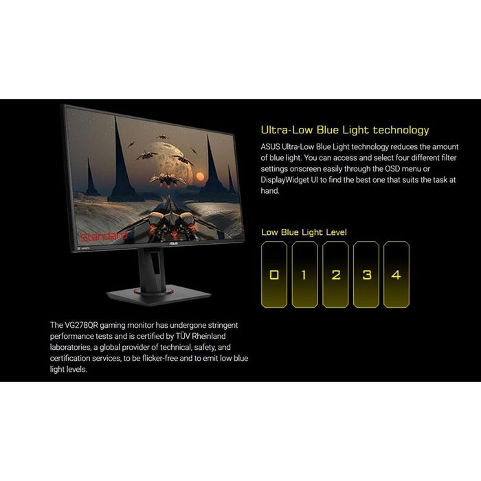 ASUS 27" Full HD 1080p 165Hz, 0.5ms, G-SYNC Compatible Gaming Monitor - VG278QR