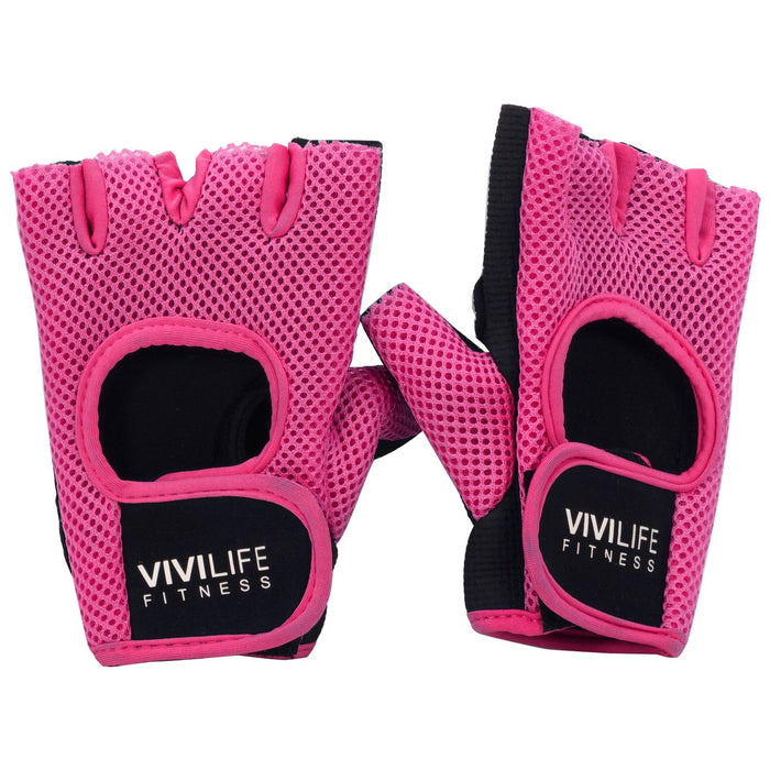 Vivitar PF-V8312-PNK Mesh Workout Gloves, Pink