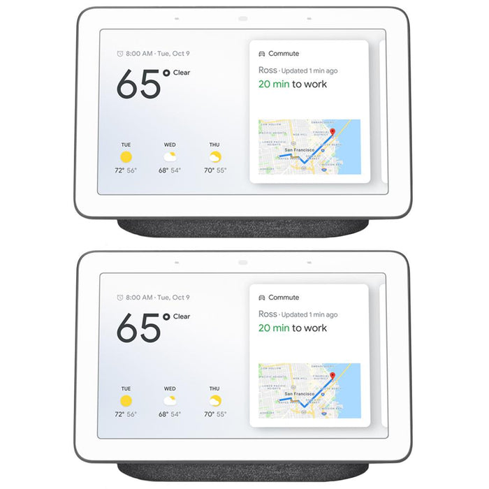 Google Nest Hub with Google Assistant Charcoal 2 Pack